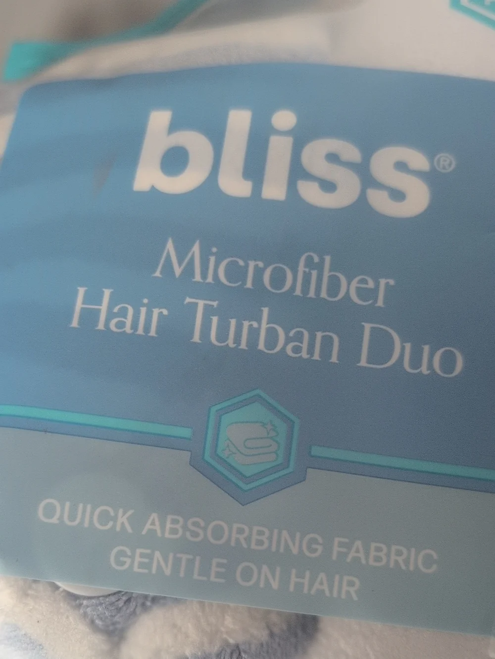 Bliss Microfiber Hair Turban Set of 2 Blue & White